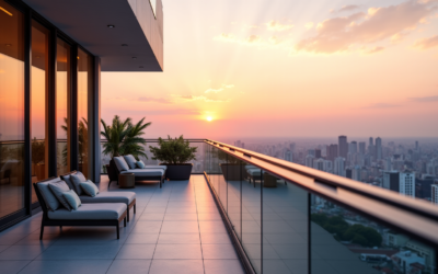 Sublimez votre balcon avec des rampes en verre trempé haute performance